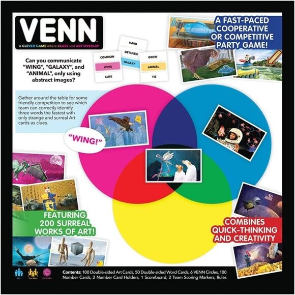 3/$77❤️VENN board game USAopoly Team Party Family Word Picture Association Color - Picture 12 of 14